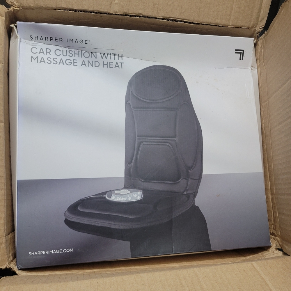 Sharper image car cushion with heat and massage